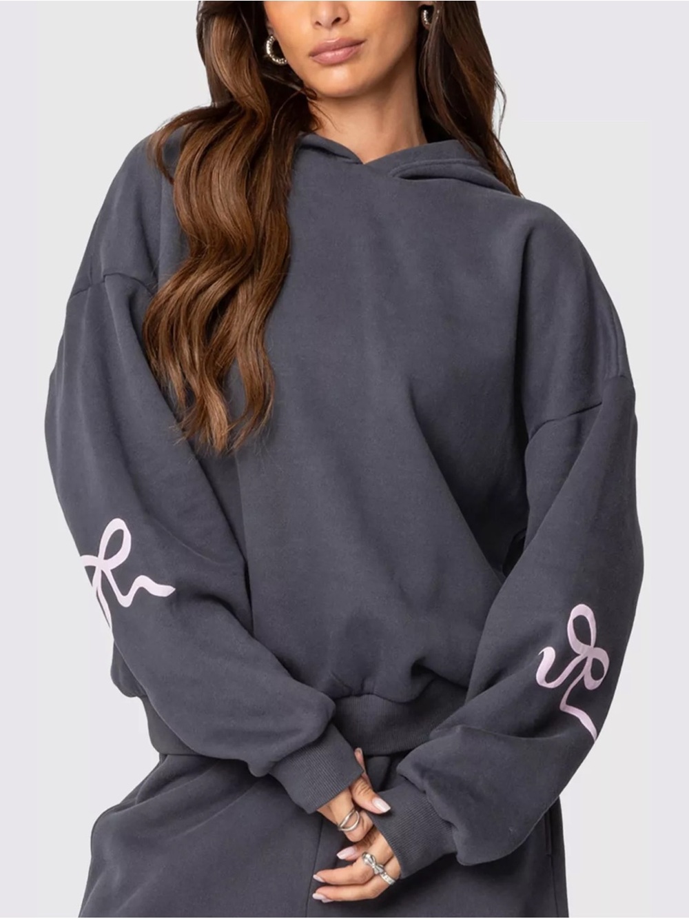 Edikted Bonney Bow Detail Hoodie